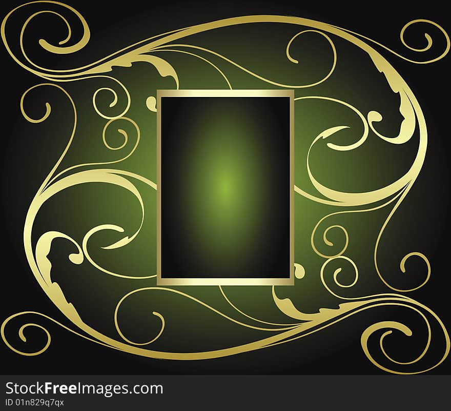 Abstract gold banner