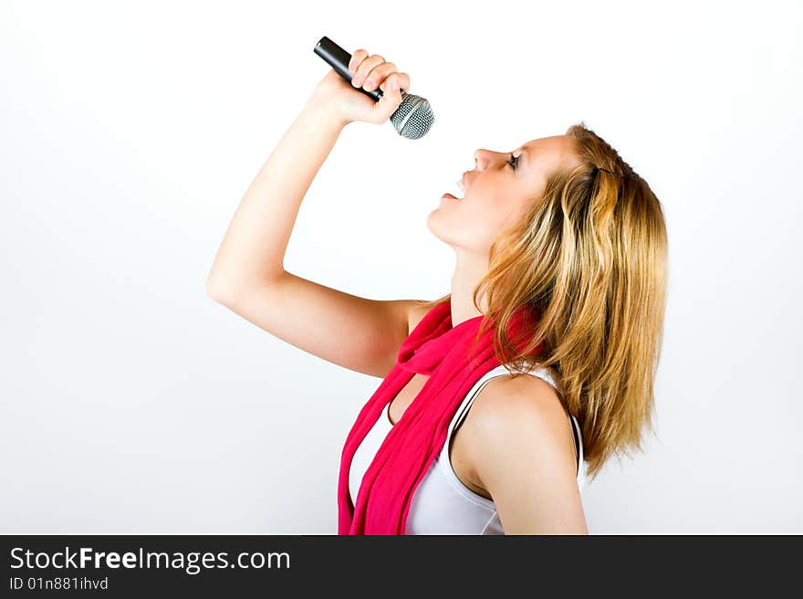 Singing Young Woman