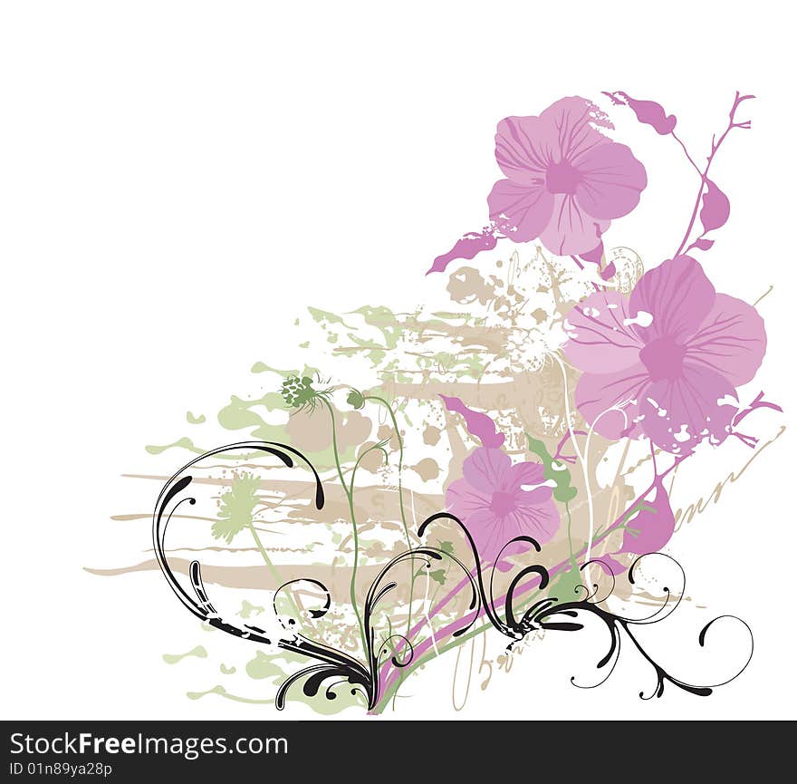 Illustration of a floral background