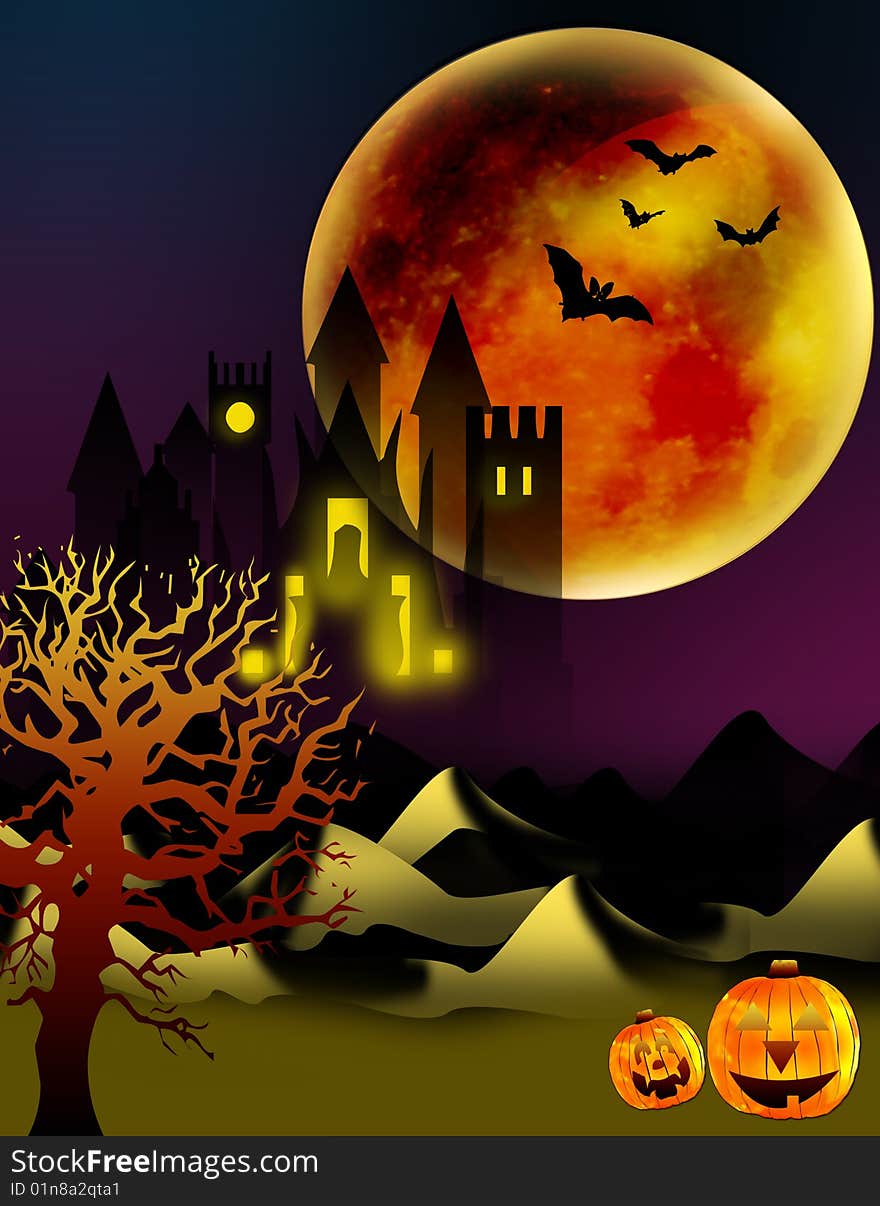 A night background for halloween