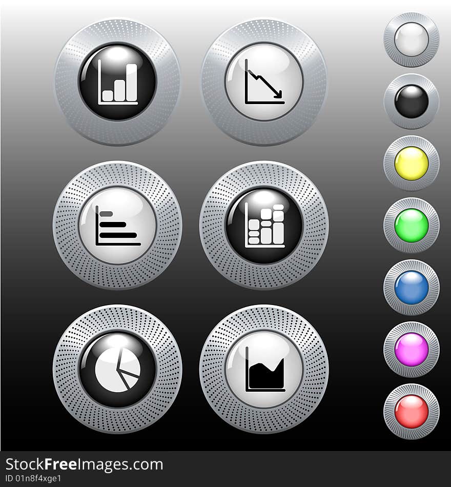 Set of graph web icons