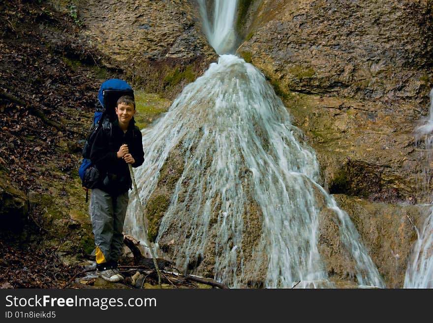 Hiker in Crimea