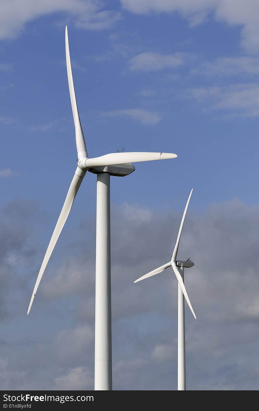 Wind turbine in field