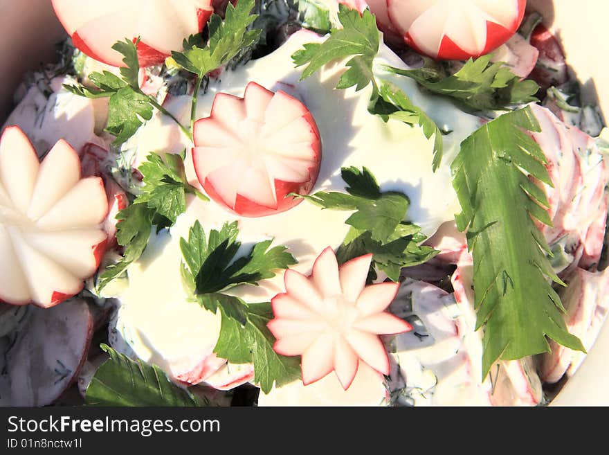 Salad of radishes