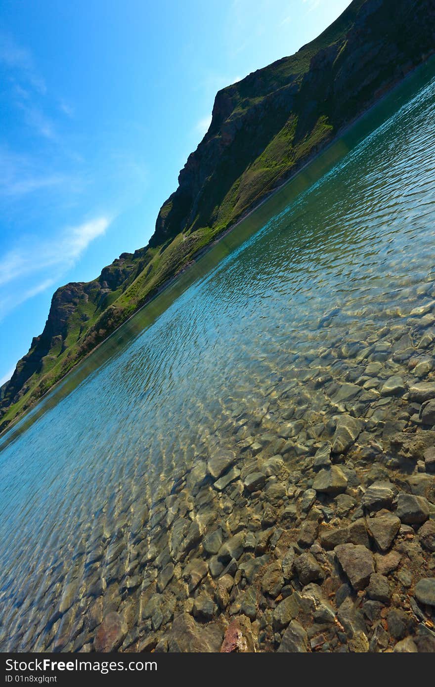 Landscape a with the river