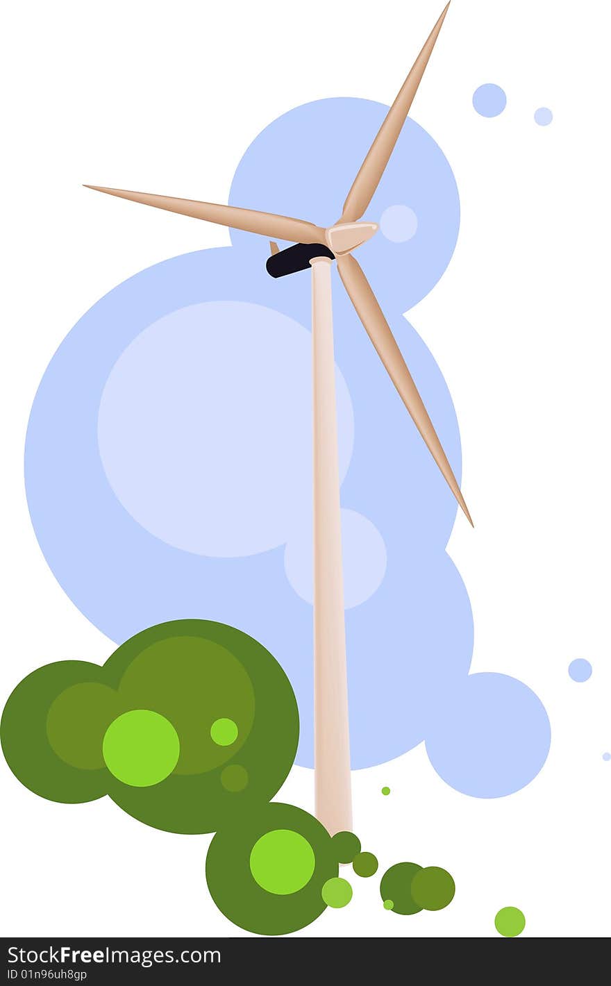 Illustration of a wind turbine