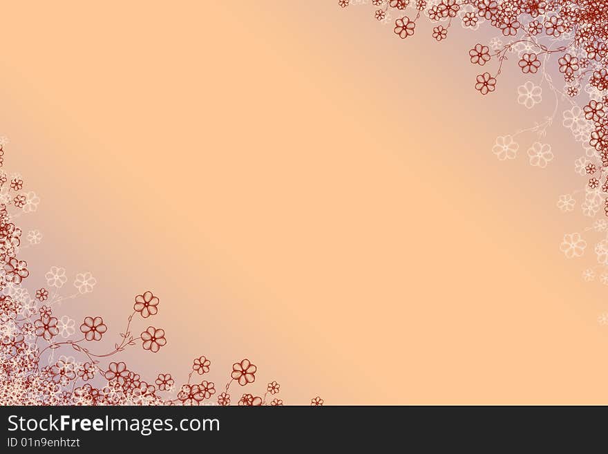 The Abstract background with flower and line. The Abstract background with flower and line.