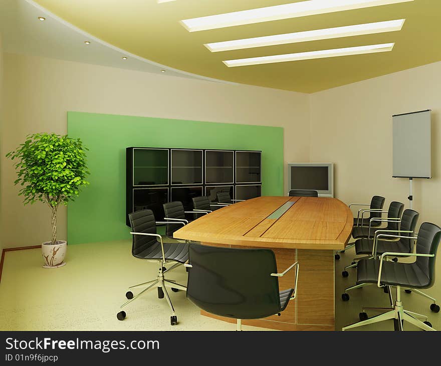 Conference a hall (3d rendering)