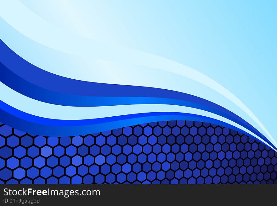 Vector illustration of Abstract Blue