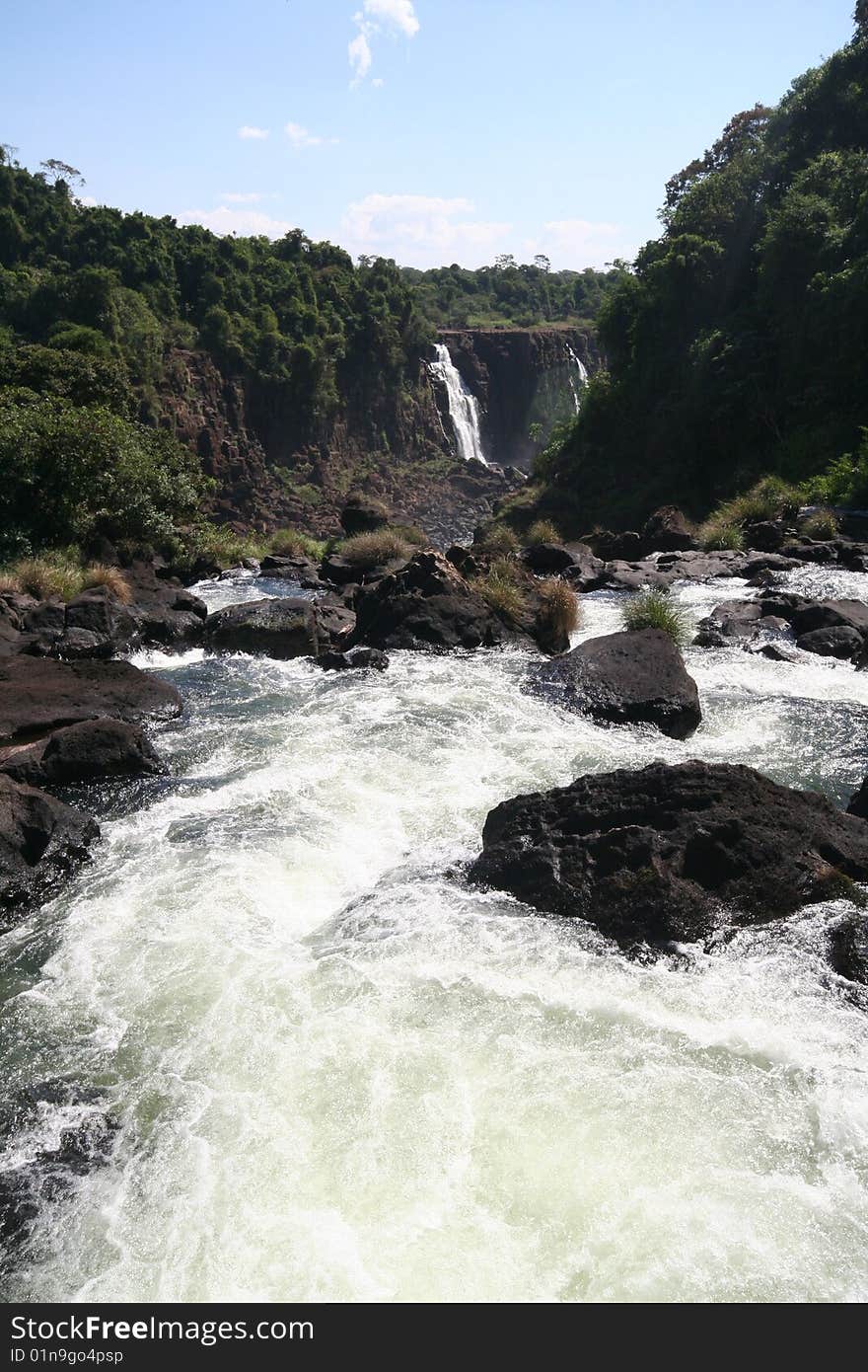 Iguazu Water Falls sight seeing in Brazil