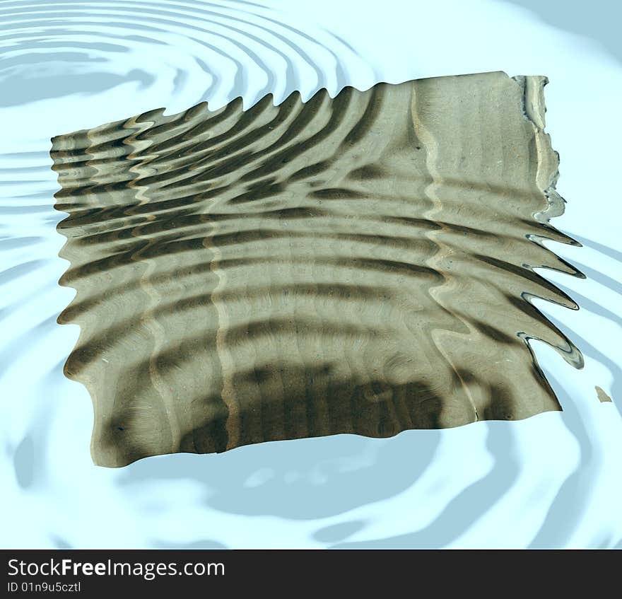 Cardboard in water