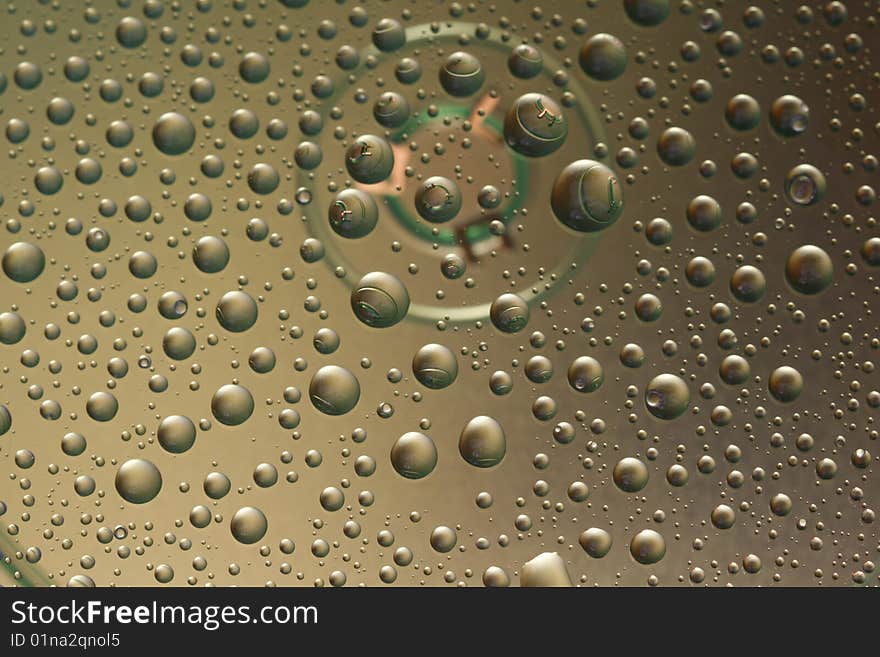 Droplets on a cd case