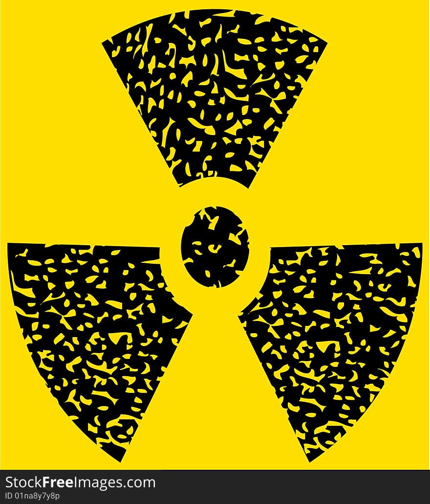 Grunge radioactive sign