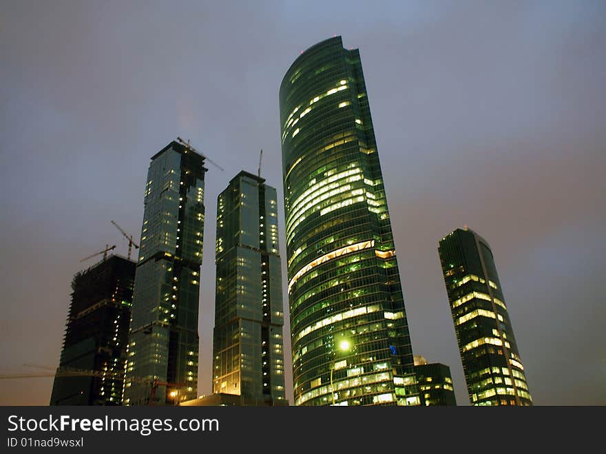 Moscow city business center, Russia. Moscow city business center, Russia