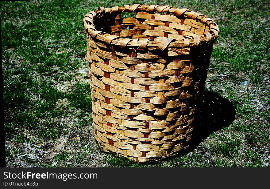 This old cotton basket was used on a farm during cotton picking time.