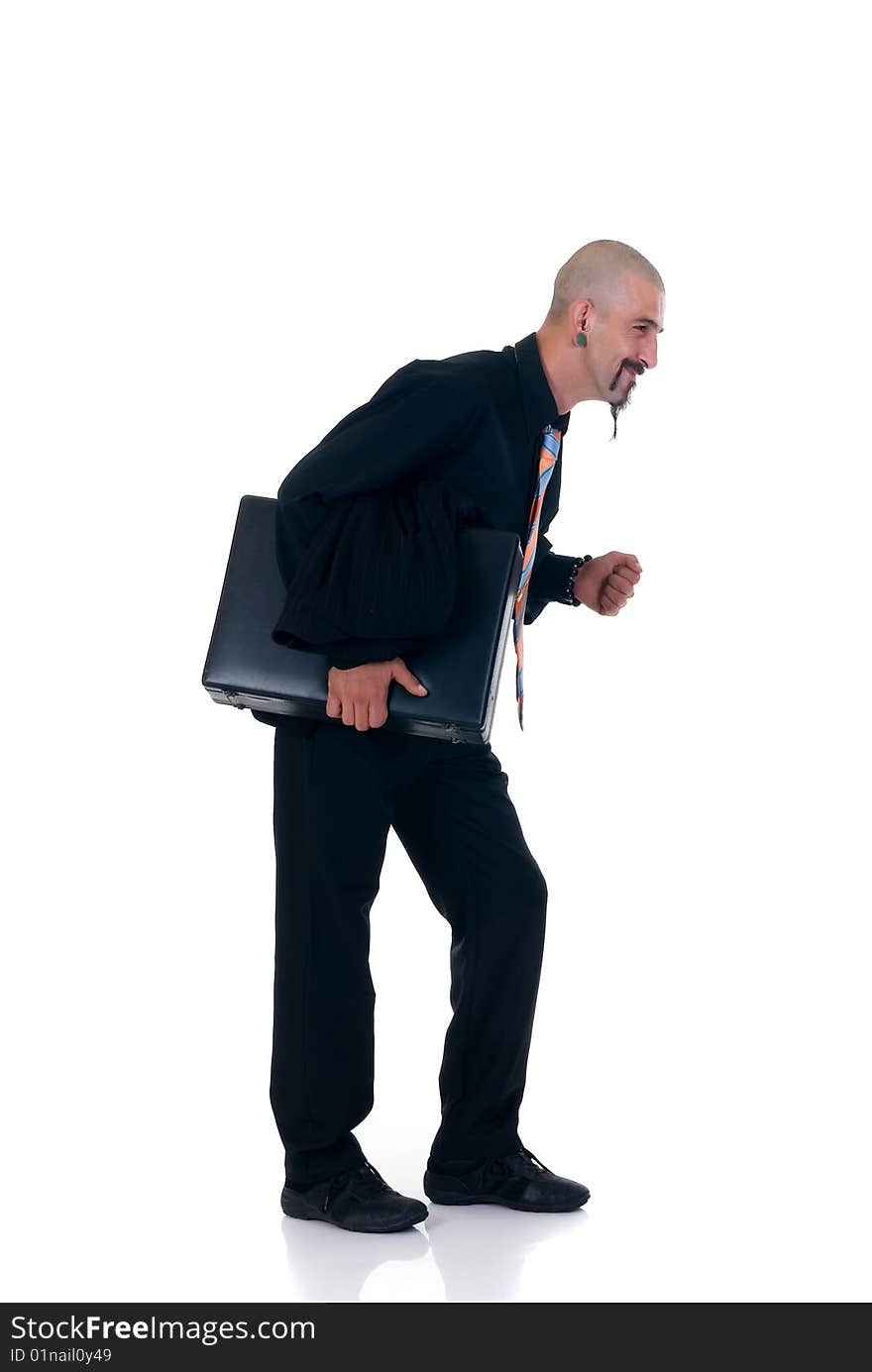 Alternative businessman formal dressed, studio shot