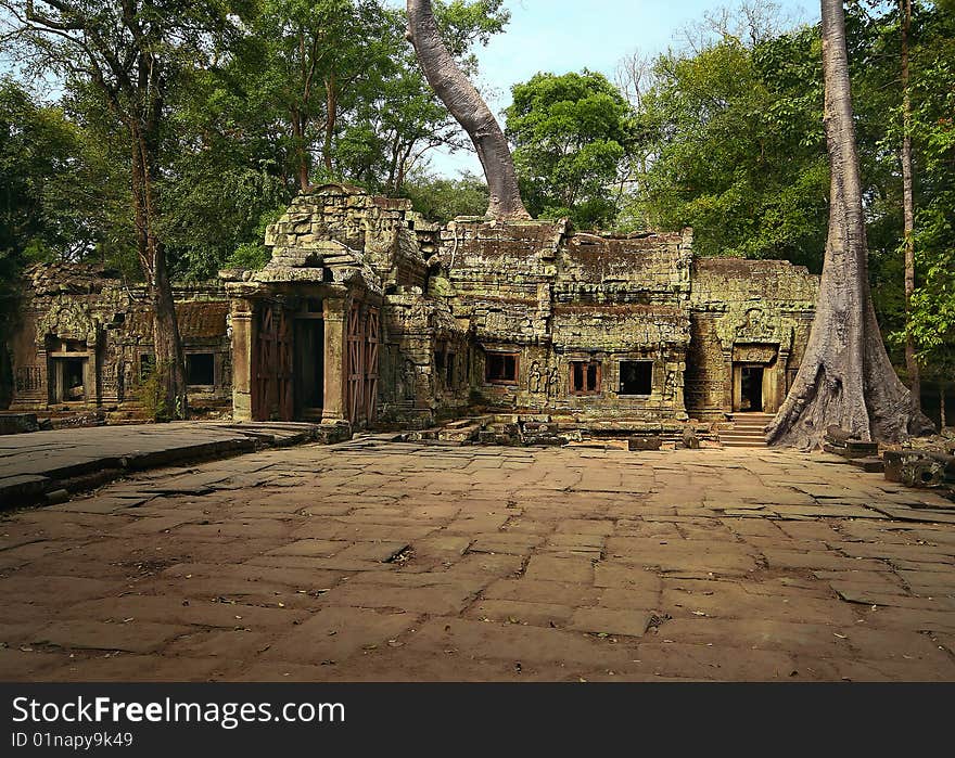 Temple at angkor wat cambodia