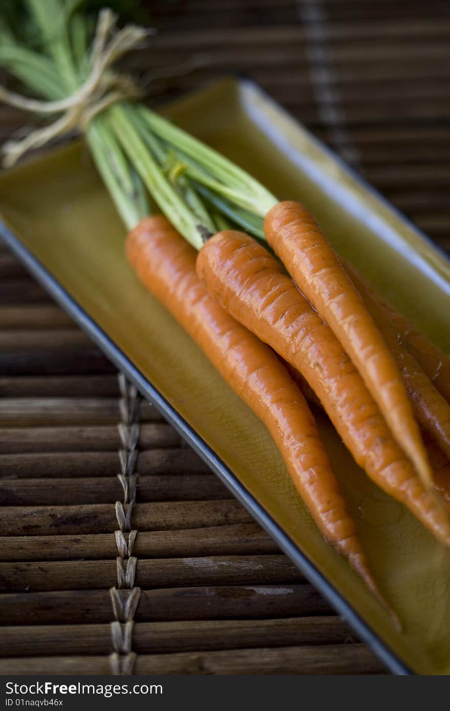 Fresh organic carrots