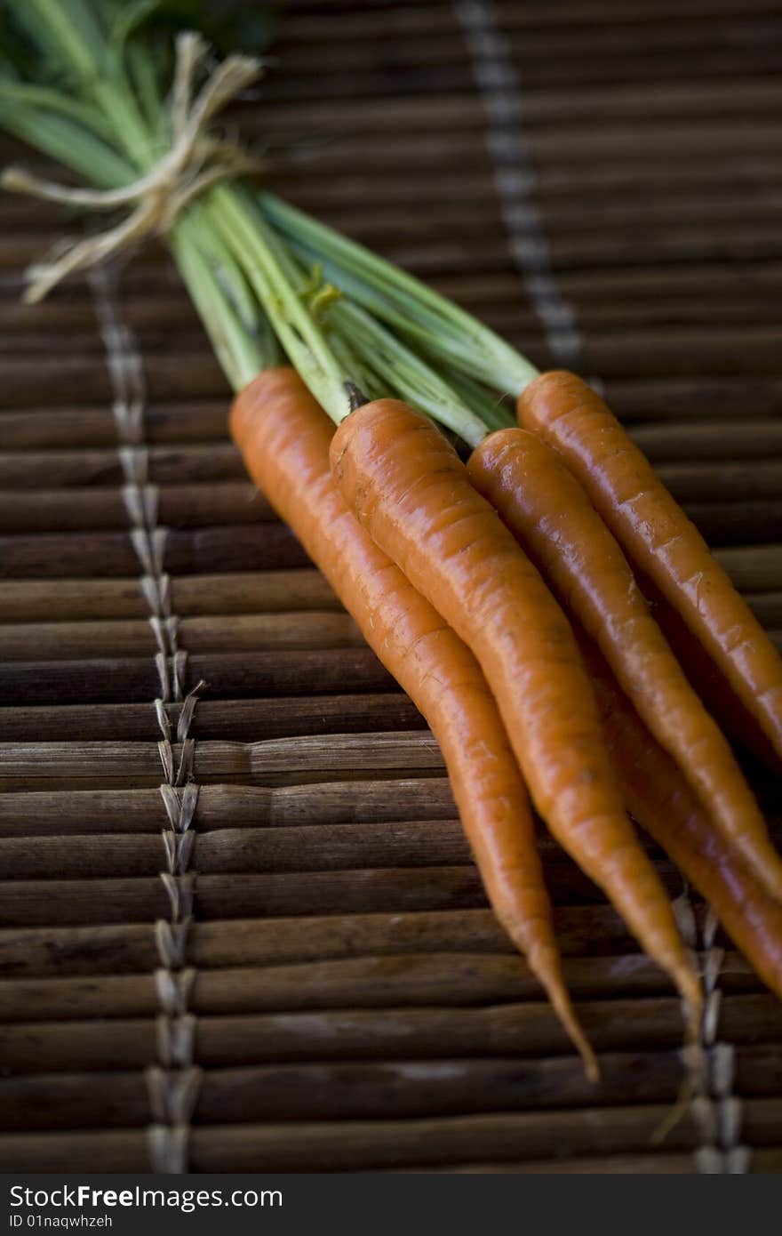 Fresh organic carrots