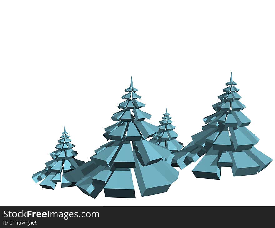 Geometric fir trees