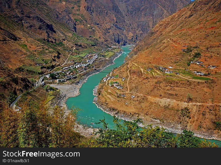 On the way go to lake lugu of Yunnan China. On the way go to lake lugu of Yunnan China.