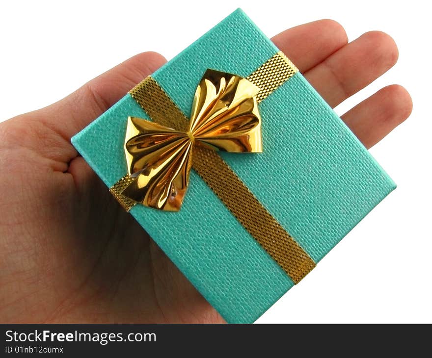 Gift in a hand