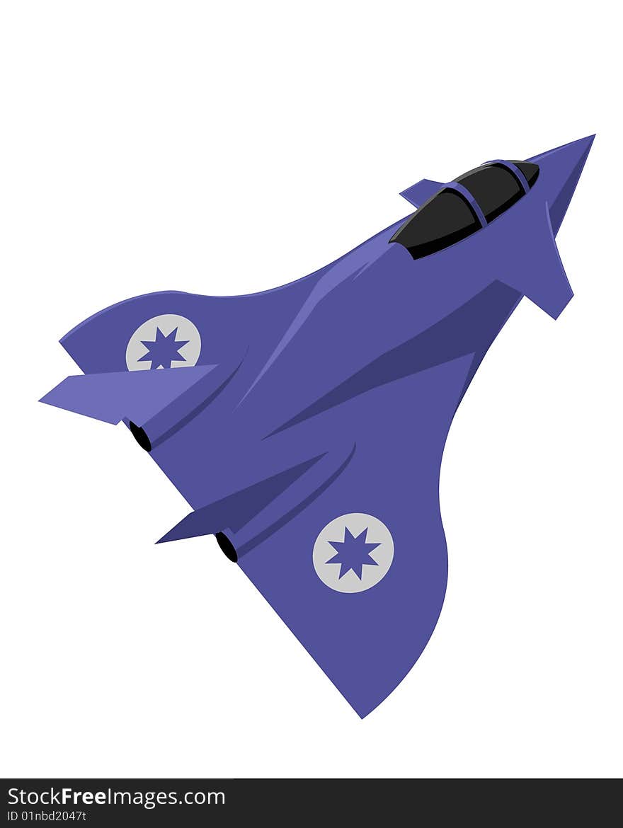 Simple bomber air plane illustration