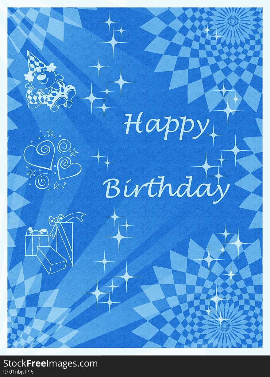 A beautiful happy birthday card for baby boy