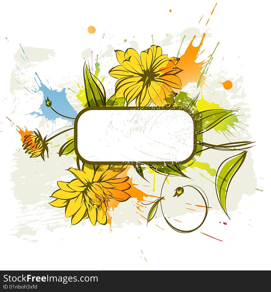 Abstract background with floral elements. Abstract background with floral elements