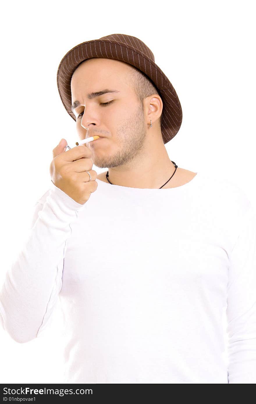 Man with cigarrete