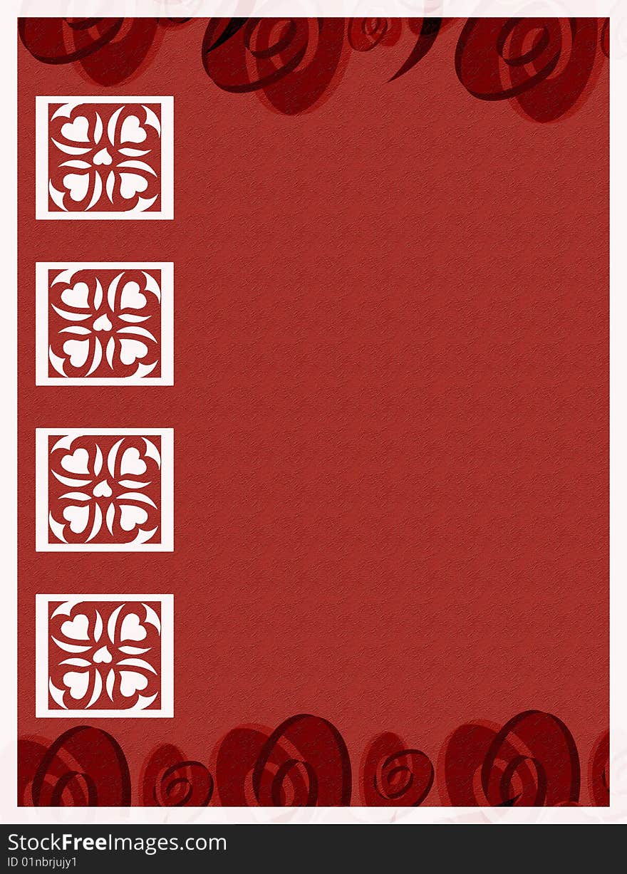 A beautiful background in red and white for greetings cards of love. A beautiful background in red and white for greetings cards of love