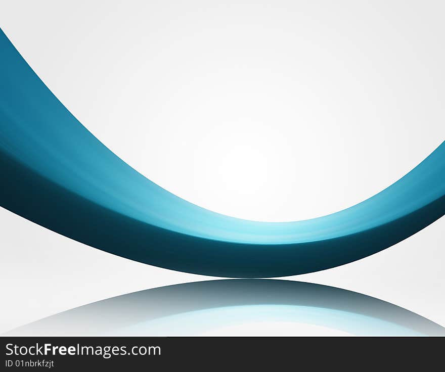 Blue dynamic wave on white background. Abstract illustration. Blue dynamic wave on white background. Abstract illustration