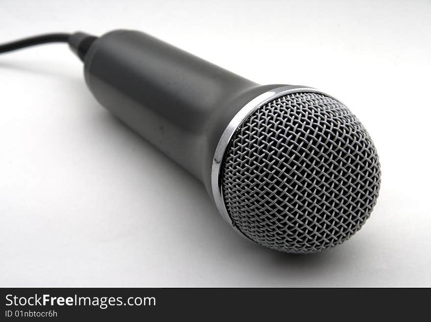 Black mic isolated on white background