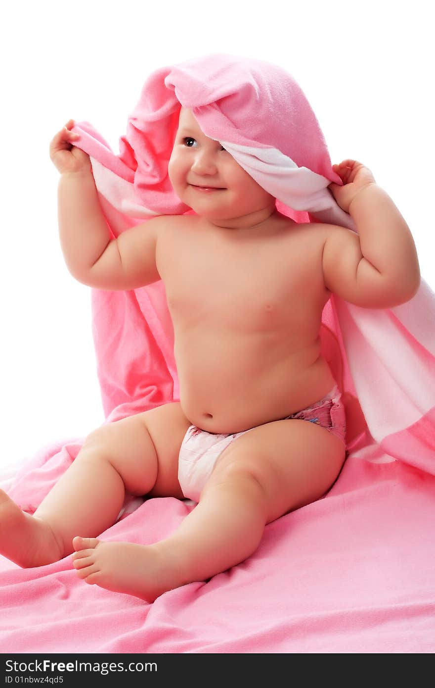 Beautiful baby. Shot in studio. Isolated on white. Beautiful baby. Shot in studio. Isolated on white.