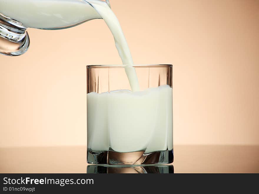 Filling with milk