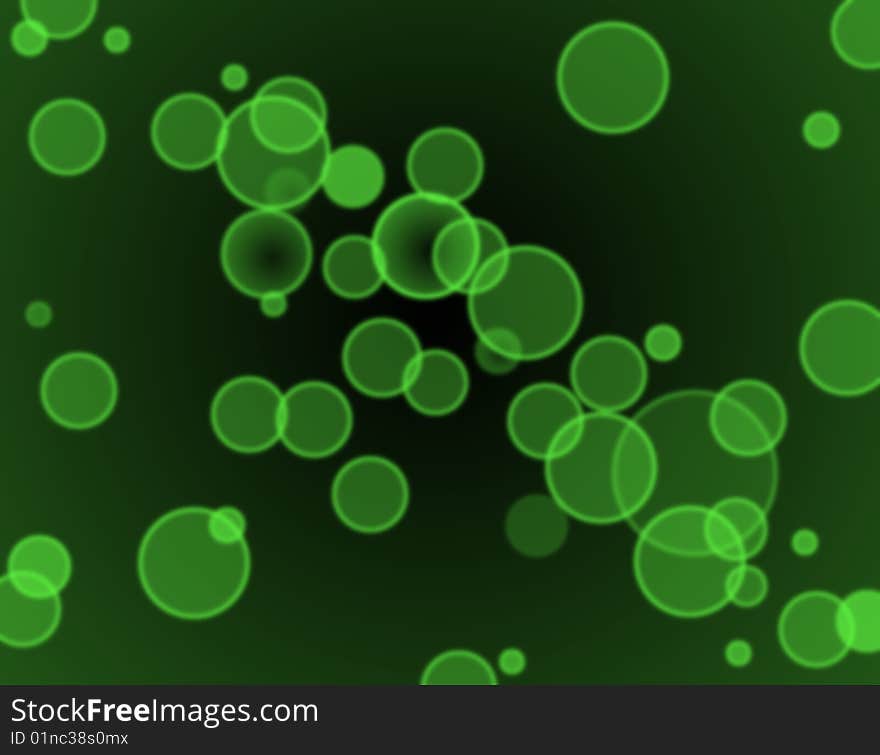 Abstract background with green circle