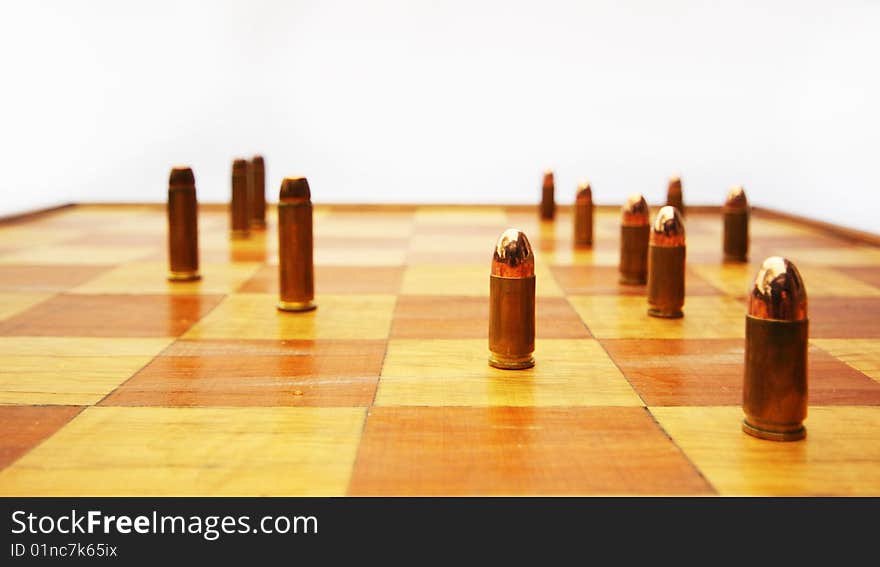 Gunfight on the chessboard .38 special versus 9 mm luger. Gunfight on the chessboard .38 special versus 9 mm luger