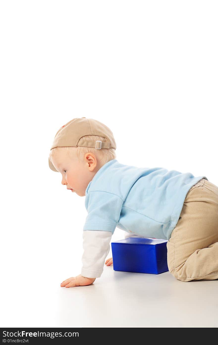 Beautiful baby. Shot in studio. Isolated on white. Beautiful baby. Shot in studio. Isolated on white.