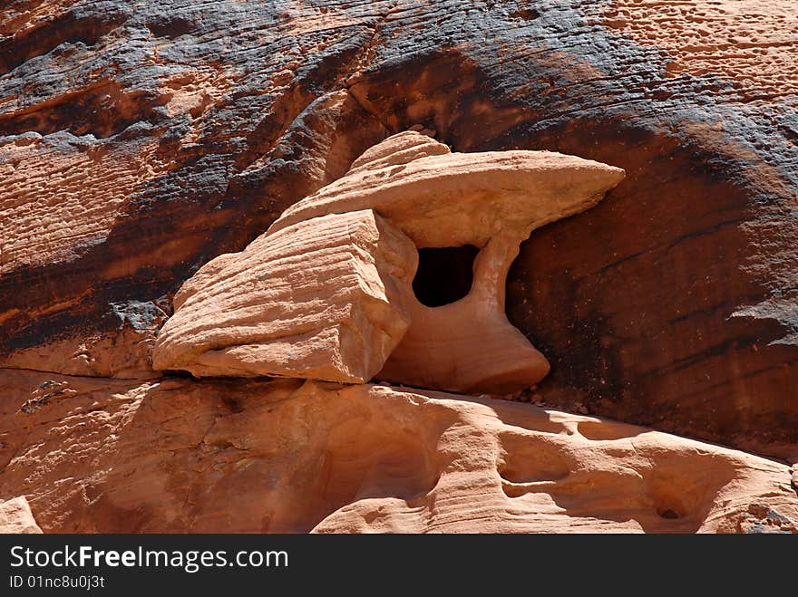 Space ship rock shaped formation. Space ship rock shaped formation