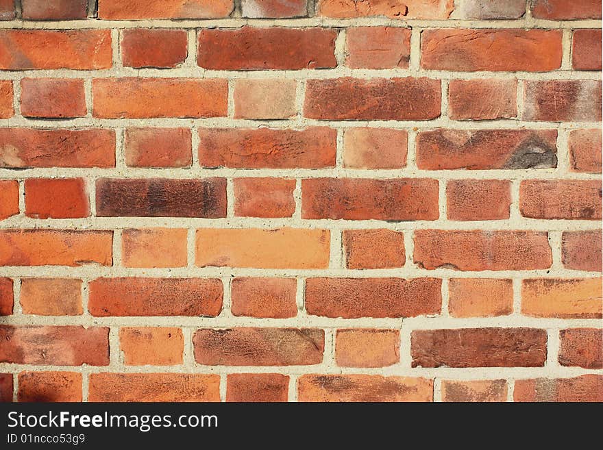 Old victorian weathered brick wall close up