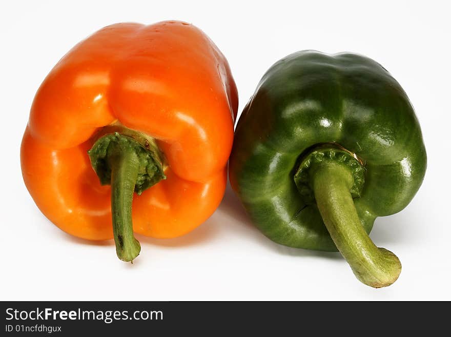 Orange And Green Pepper