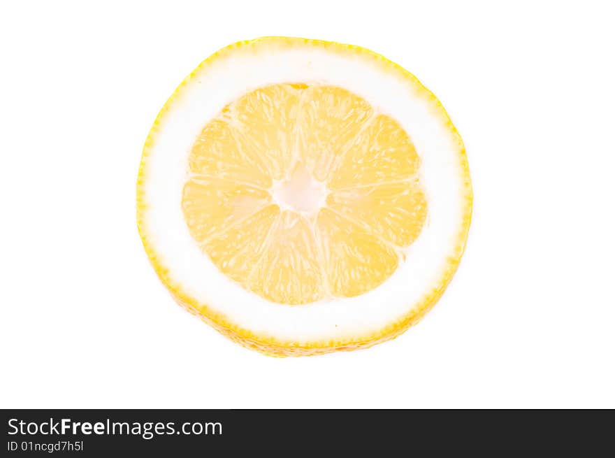 Lemon isolated on the white background