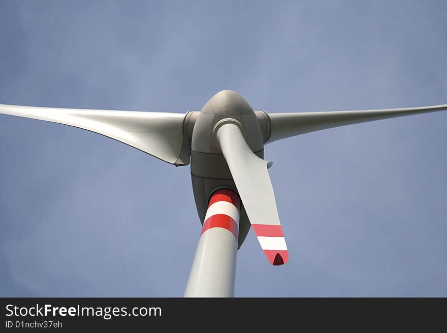 Wind electricity generator on a sunny day. Wind electricity generator on a sunny day