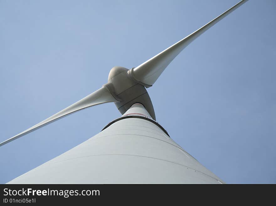 Wind electricity generator on a sunny day. Wind electricity generator on a sunny day