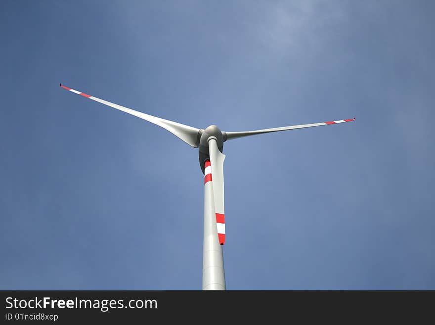 Wind electricity generator on a sunny day. Wind electricity generator on a sunny day