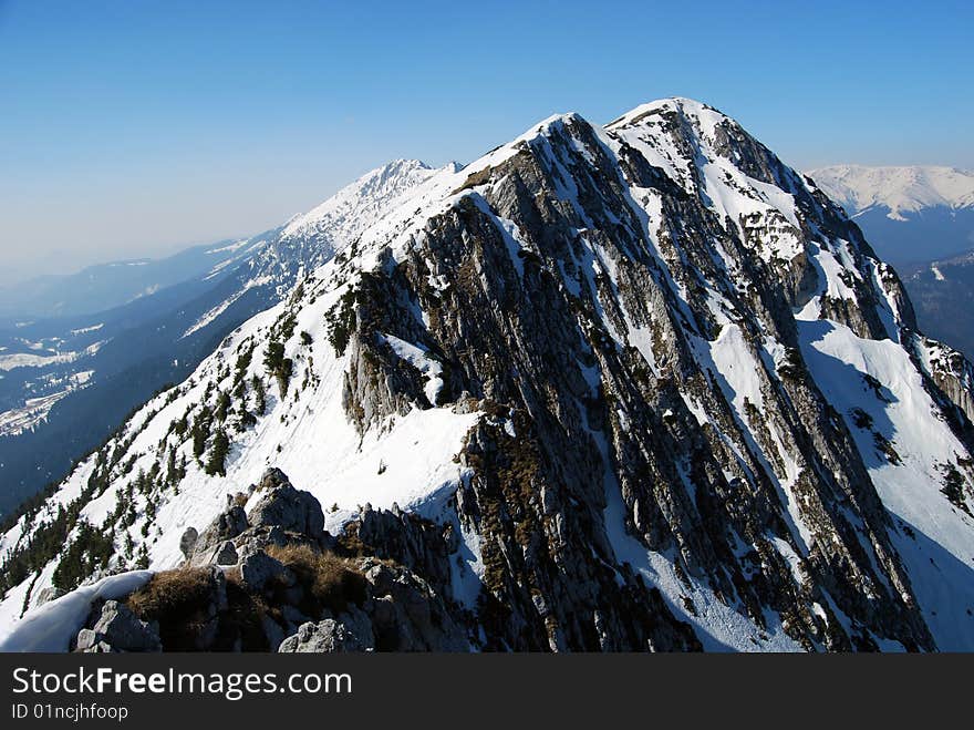 Winter Mountain Ridge