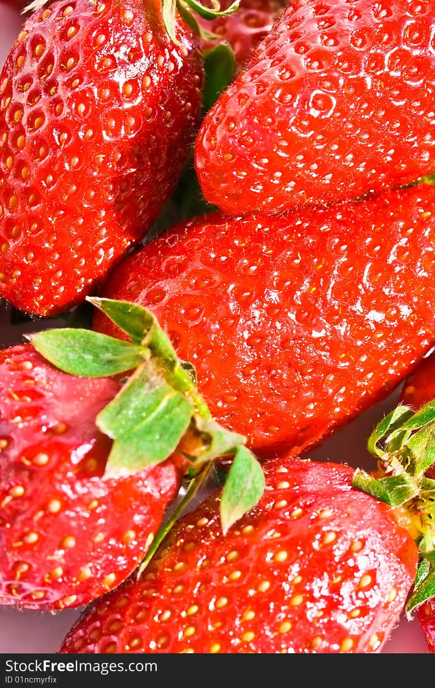 Fresh strawberries isolated on white background. Fresh strawberries isolated on white background