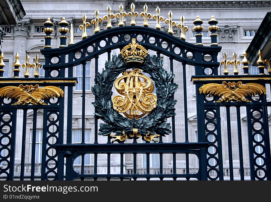 The Gate at Buckingham Palace in London, England. The Gate at Buckingham Palace in London, England