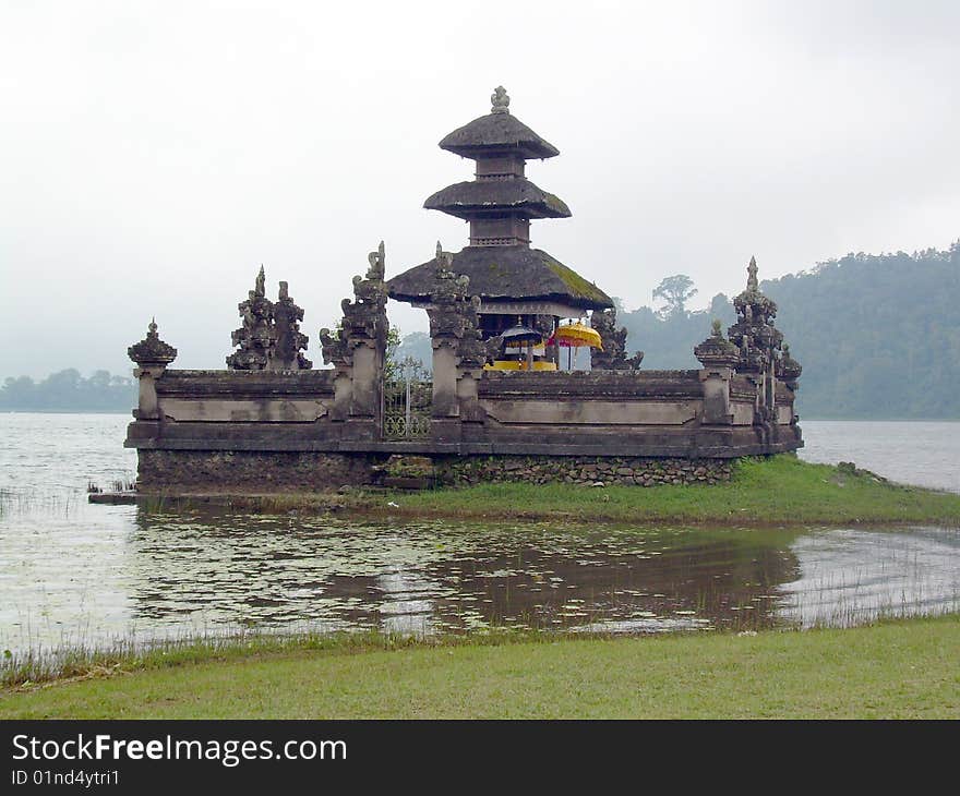 Hindu S Temple At Baratan Lake,Bedugul-Bali