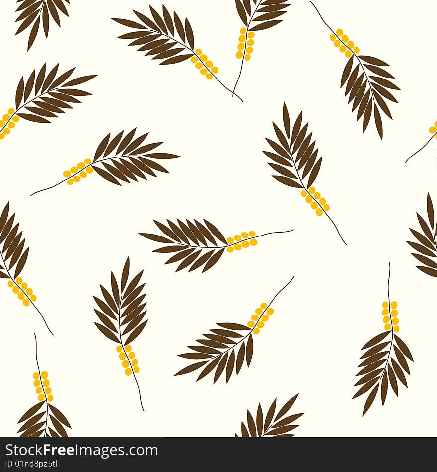 Seamless floral vector background on white. Seamless floral vector background on white